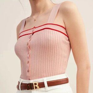 Rouje Jaja Light Pink Knit Tank Top
